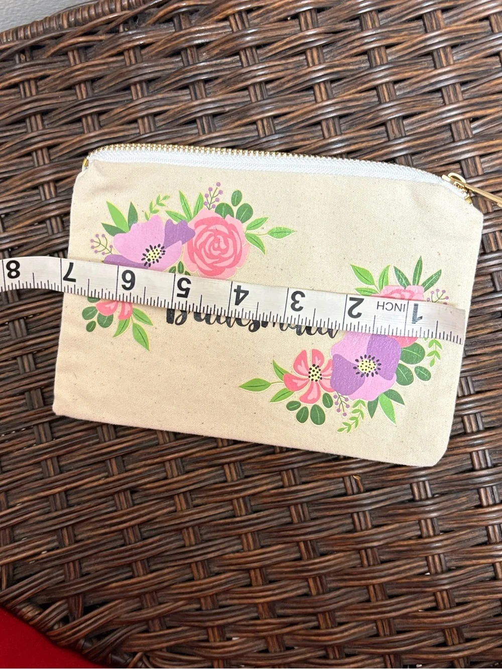 Unbranded “bridesmaid ” small accessory pouch bridal party destination wedding